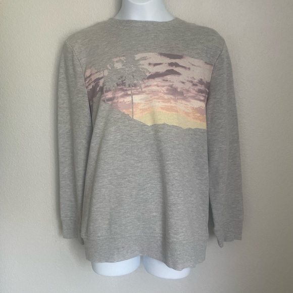 Art Class Girls Size L Gray Sunset Graphic Lightweight Sweatshirt Long Sleeve - Picture 6 of 6